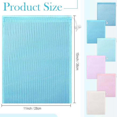 Frienda 6 Pack Mesh Drawstring Bags 11x15 Inch - Image 2