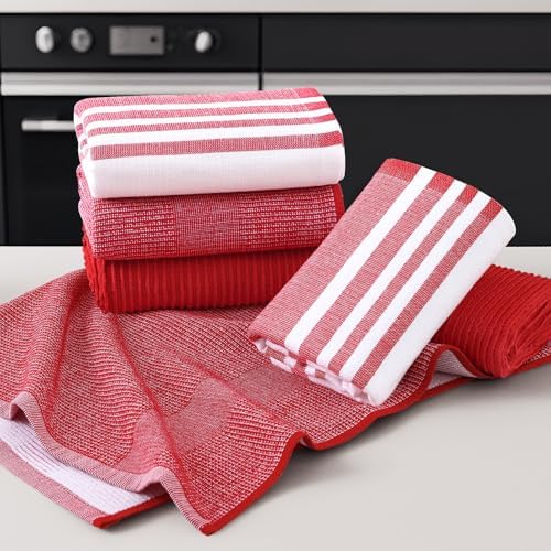 Homaxy Cotton 380 GSM Premium Kitchen Towels, 6 Pack - Image 5