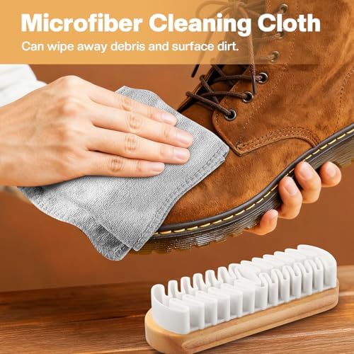 2 Pcs Suede Shoe Brush Nubuck Leather Cleaner Shoes Shine Dauber Crepe - Image 7