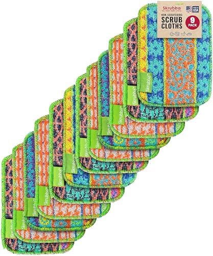 Wet-it! Skrubba 12-Pack Reusable Dish Scrubbers – Non-Scratch Scouring Pads by Wet-It