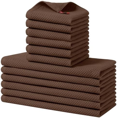 Homaxy 12 Pack 100% Cotton Kitchen Towels and Dishcloths Set by Homaxy