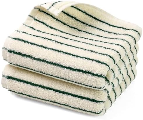 Jacquotha Green Striped Hand Towels by Jacquotha