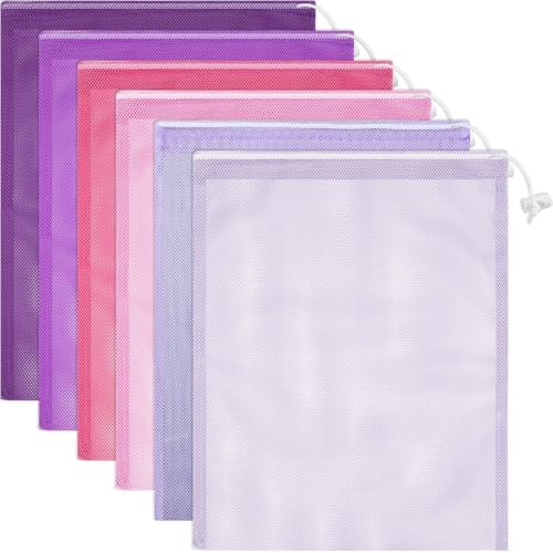 Frienda 6 Pack Mesh Drawstring Bags 11x15 Inch by Frienda