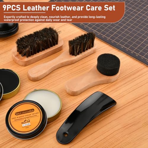9-in-1 Shoe Shine Kit & Leather Polish Set - Image 6