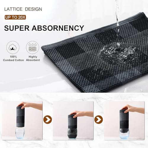 Mordimy 100% Cotton Waffle Weave Kitchen Towels, 20 x 28 Inches, Super Soft and - Image 3