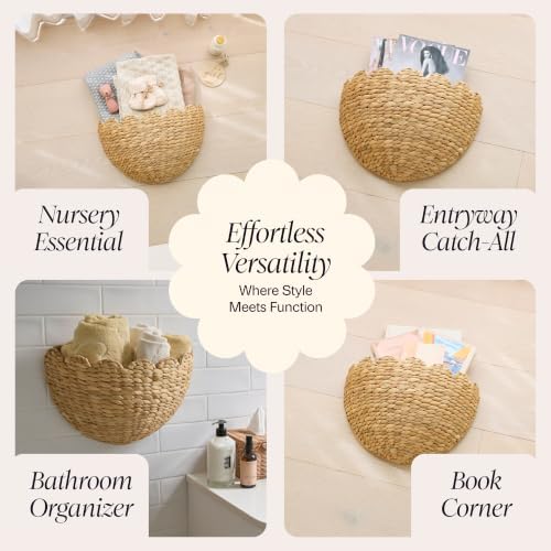 BEBE BASK Scalloped Wicker Wall Basket - Image 6