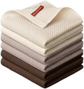 Artoid Mode 100% Cotton Beige Dark Coffee Brown Waffle Weave Kitchen Dish Cloths by ArtoidMode