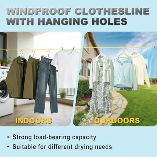 Portable Travel Clothesline, Windproof Clothes Laundry Line - Image 4