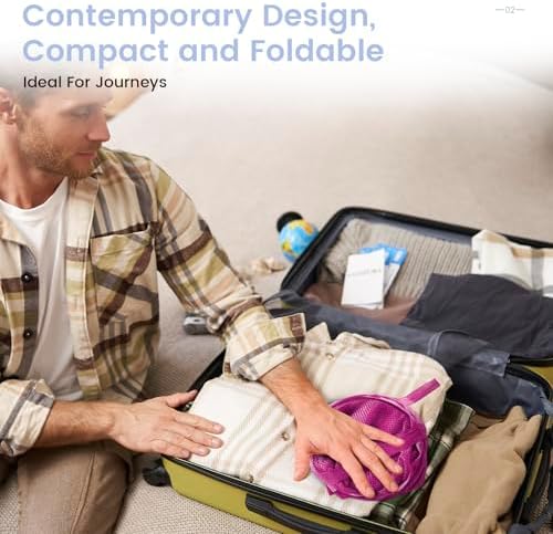 HOUSE AGAIN 2 Pcs Pop Up Laundry Hamper, Strong Mesh Laundry Baskets Collapsible - Image 6