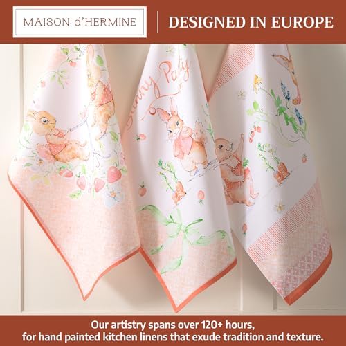 Maison d' Hermine Kitchen Towels Set of 3 Reusable 100% Cotton 27.50" x 20" - Image 2