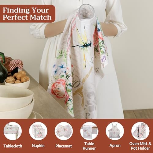 Maison d' Hermine Kitchen Towels Set of 2 Reusable 100% Cotton 27.50" x 20" - Image 4