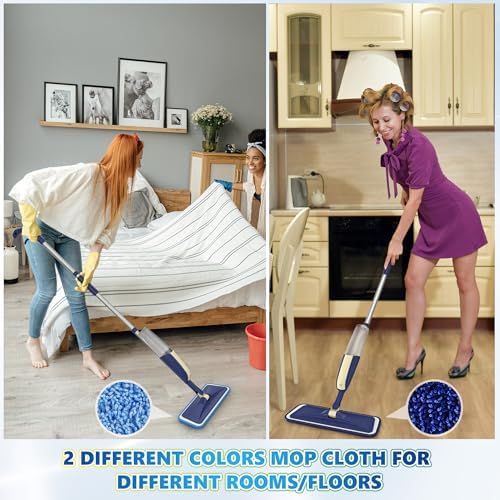 Spray Wet Mops for Floor Cleaning: Hardwood Floor Mops Refillable Reusable - Image 2
