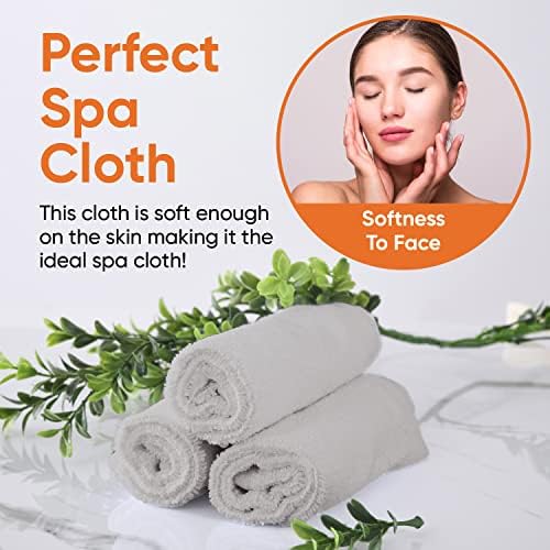 Superio Cotton Terry Washcloths Grey Towels 100% Cotton Cleaning Cloth Rags - Image 6