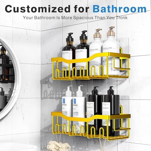 EUDELE Shower Caddy 2 Pack, Adhesive Organizer - Image 2