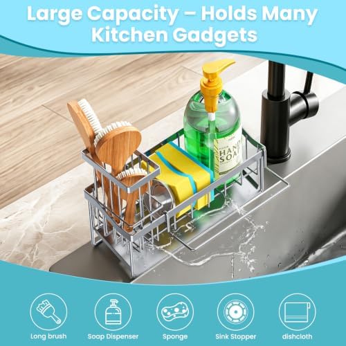 PKBD Self-Draining Sink Caddy – Holds Sponge & Dishcloth - Image 5