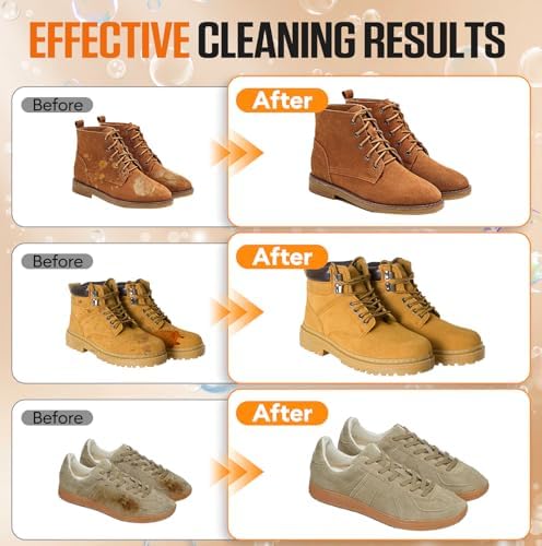 Suede Shoe Cleaner, No-Rinse Suede & Nubuck Cleaner Removes Dirt & Stains - Image 3