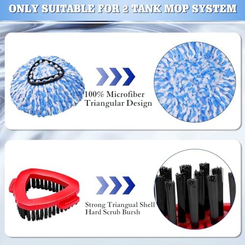 8 Pack Spin Mop Replacements Head Compatible - Image 2