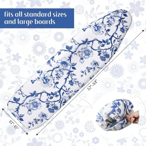 Tegeme Ironing Board Cover and Pad 15 x 54 Inch Cotton Thick Padded - Image 2
