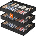 Lifewit Under Bed Shoe Storage Organizer 3 Pack, 4.3 Inches Profile Fabric by Lifewit