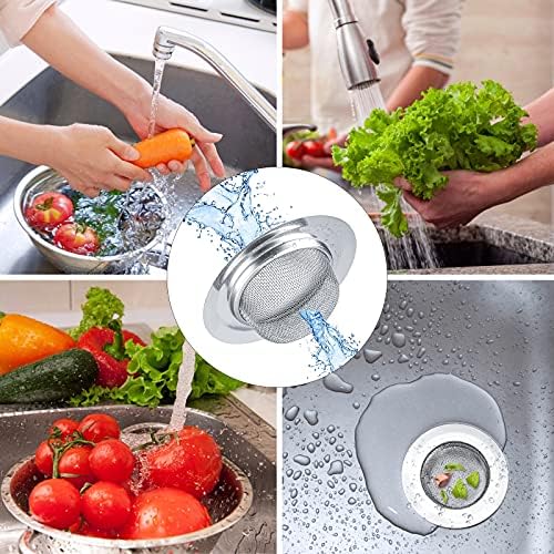 2Pcs Kitchen Sink Strainer, Stainless Steel Mesh Sink Drain Cover, Large Wide - Image 7