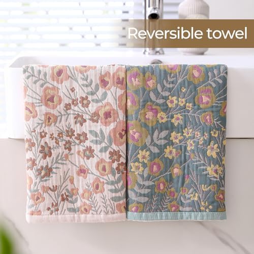 Set of 4 Cotton Floral Kitchen Towels - Image 2