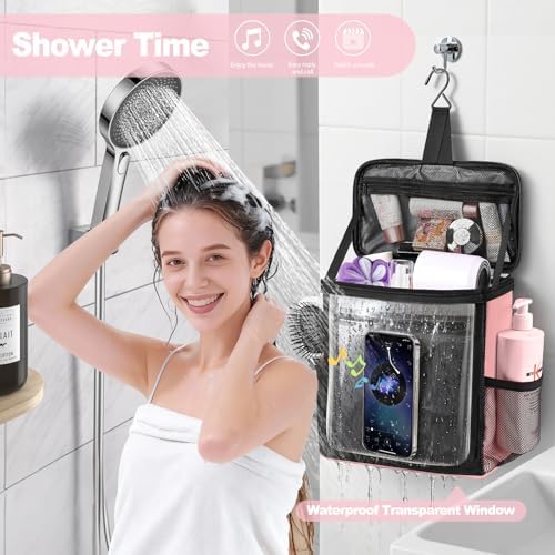 Portable Hanging Shower Caddy, Large Capacity Travel Toiletry Bag - Image 4