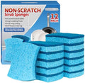 Non-Scratch Cellulose Scrub Sponges 12 Pack, Sponges Kitchen by HOMERHYME