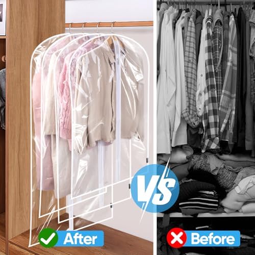 BALEINE 2PK Clear Garment Bags for Hanging Clothes - Image 6