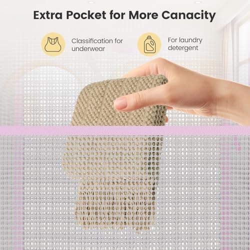 HOUSE AGAIN 2Pack Strong Mesh Pop Up Laundry Hamper, 70L Collapsible Laundry - Image 6