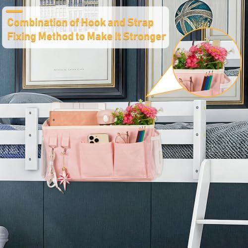 Lilithye Bedside Caddy, Bedside Storage Bag Hanging Organizer - Image 2