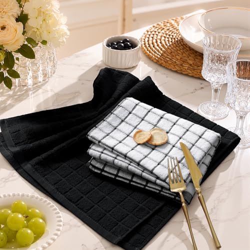 Kitinjoy Premium Kitchen Towels, Large 100% Cotton Terry 390 GSM Kitchen Hand - Image 4