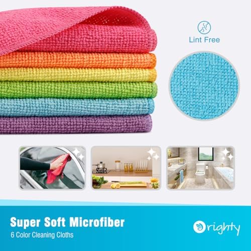 Orighty Microfiber Cleaning Cloth, Cleaning Rags, 12 Pack, 12x11 in - Image 2