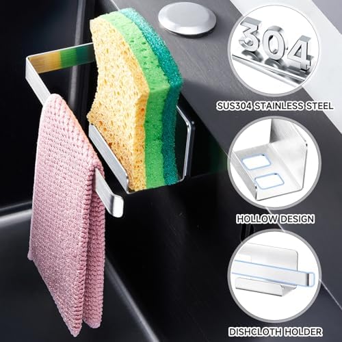 Sponge Holder for Kitchen Sink, Adhesive Dishcloth Holder, Dish Sponge Kitchen - Image 5