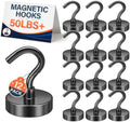 FINDMAG Heavy Duty Magnetic Hooks, 50LB+ Magnets by FINDMAG