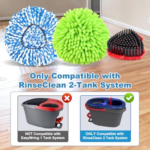 6 Pack Mop Heads Replacements for O Cedar, Spin Mop Replacement Head for OCedar - Image 2