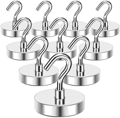 MIKEDE Magnetic Hooks Heavy Duty 170LB+ Strong Neodymium Magnets by MIKEDE