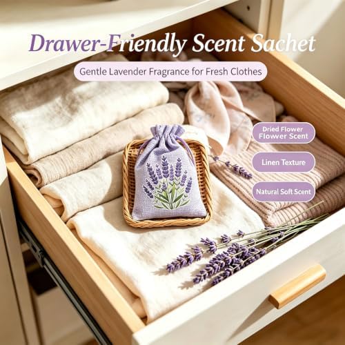 Lavender Sachets 12 Pack, Hanging Closet Freshener, Potpourri Powder - Image 7