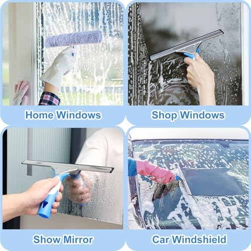 Mitclear Window Cleaning Kit 10IN Squeegee & Scrubber - Image 4