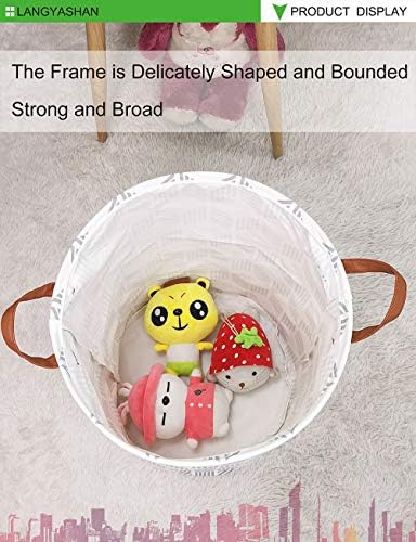 Round Laundry Basket Collapsible Storage Hamper Organizer Gery Wave - Image 5