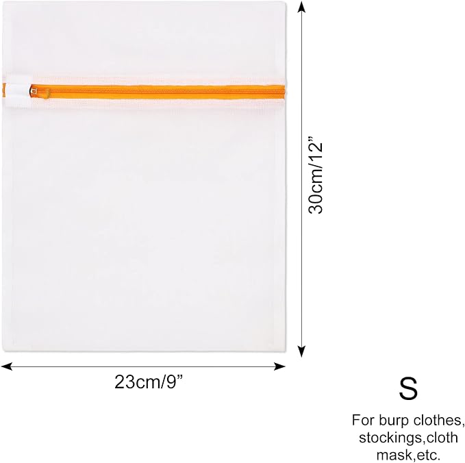 Mesh Laundry Bags 3pcs 12 * 9 Inch Wash Bag Colorful Zipper - Image 2