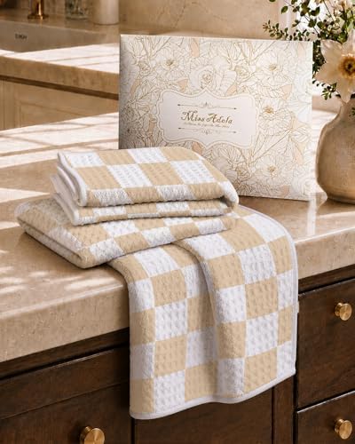 Miss Adola Reversible 3 Pack Microfiber Dish Cloths, Classic Checks - Image 6