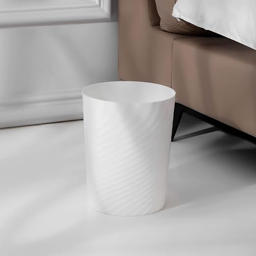 UUJOLY Plastic Small Bathroom Trash Can Wastebasket Garbage Can, Laundry Room - Image 2