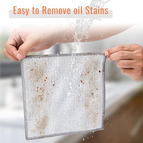 6pcs Double Layer Multifunctional Non-Scratch Wire Dishcloth, Counters and - Image 6