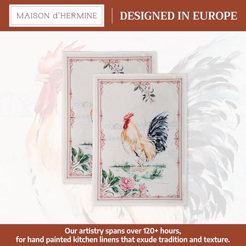 Maison d' Hermine Kitchen Towels Set of 2 Reusable 100% Cotton 27.50" x 20" - Image 3
