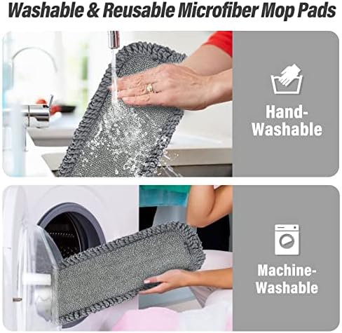 16.5" Microfiber Mop Pads Refills, 3 Pack Reusable Replacement Heads - Image 5