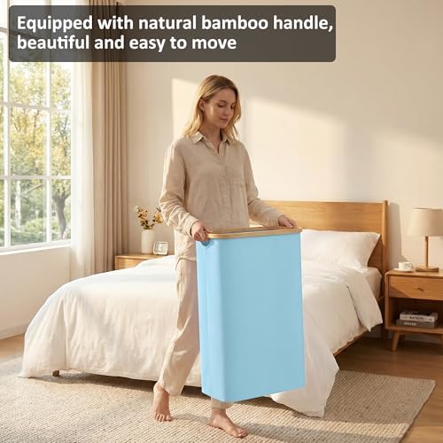 Slim Laundry Basket, 60L Laundry Hamper - Image 5