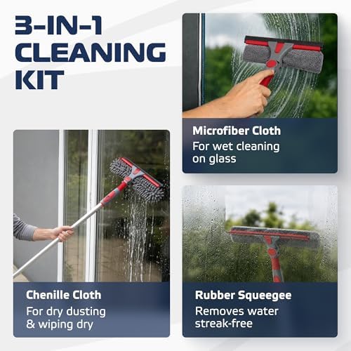 DSV Standard 2-in-1 Window Cleaning Squeegee Kit - Image 4