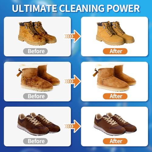 Jevvu Suede Shoe Cleaner, 6.76 fl oz Suede and Nubuck Cleaning Kit - Image 2