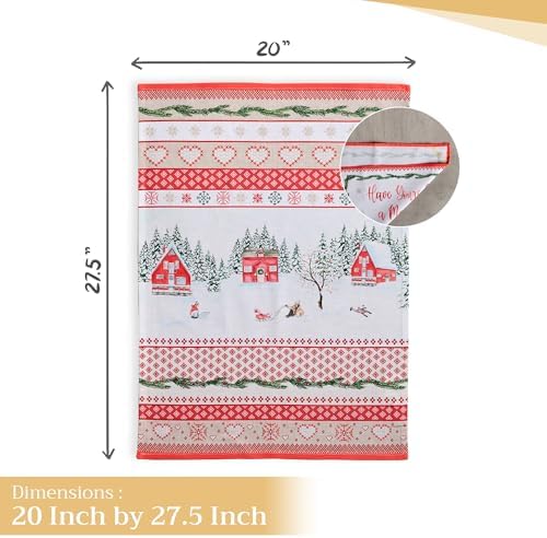 Maison d' Hermine Kitchen Towels Set of 3 Reusable 100% Cotton 27.50" x 20" - Image 4