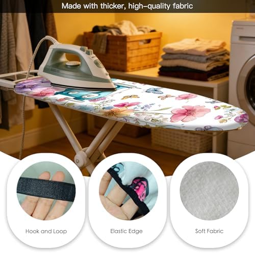 Nuxovilar Floral Cotton Ironing Board Cover 15x54 Inches Fabric - Image 5